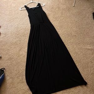 Black Maxi dress with a super flattering waistline
